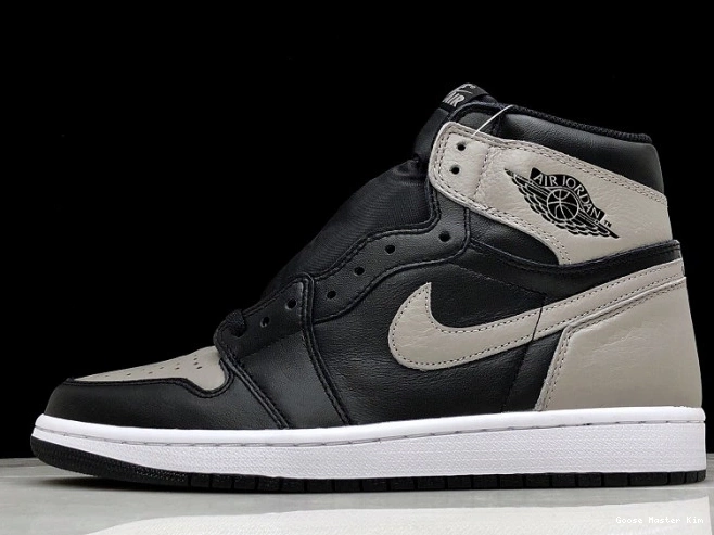 Grey Air 1 OG High Jordan Black 555088-013 Shadow Retro 0805
